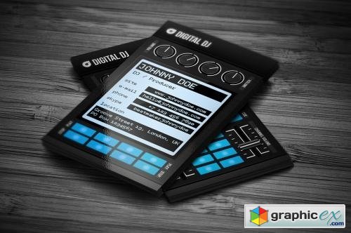 Digital DJ Business Card Template