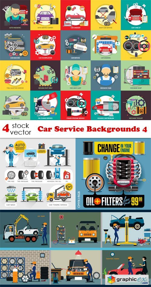Vectors - Car Service Backgrounds 4