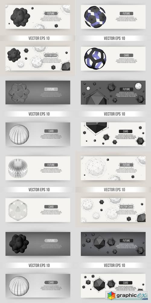 Abstract Creative Concept Vector Background of Geometric Shapes from Triangular Faces