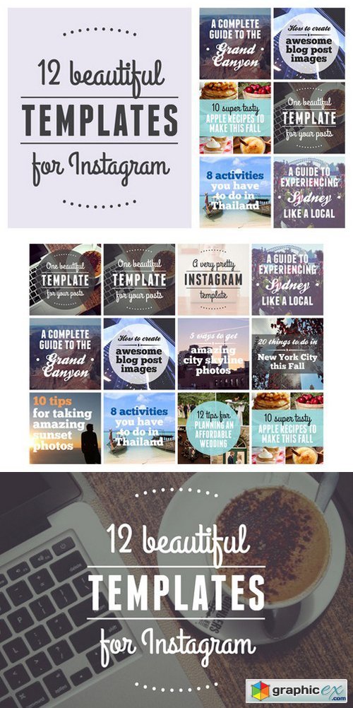 12 beautiful templates for Instagram