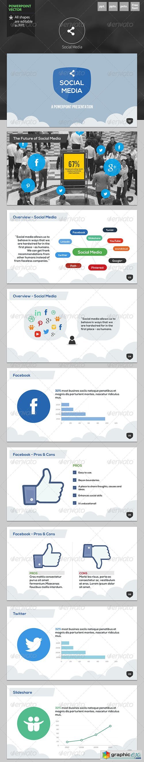 Social Media - Powerpoint Template