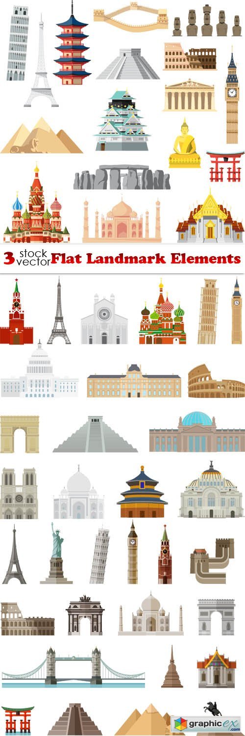 Vectors - Flat Landmark Elements
