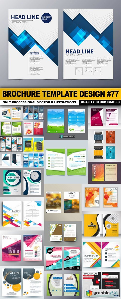 Brochure Template Design #77 - 26 Vector