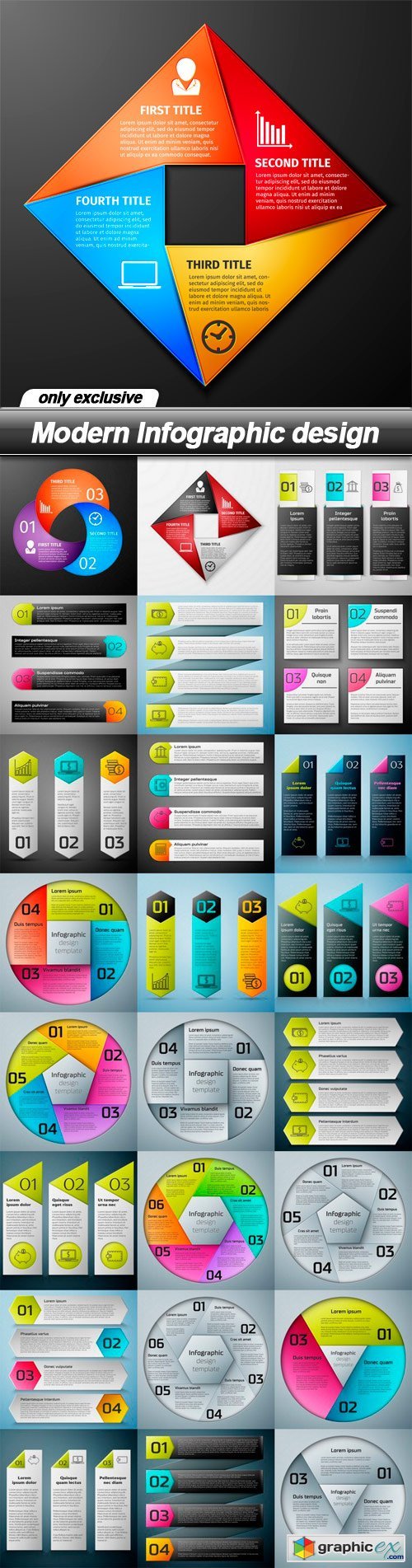 Modern Infographic design - 25 EPS