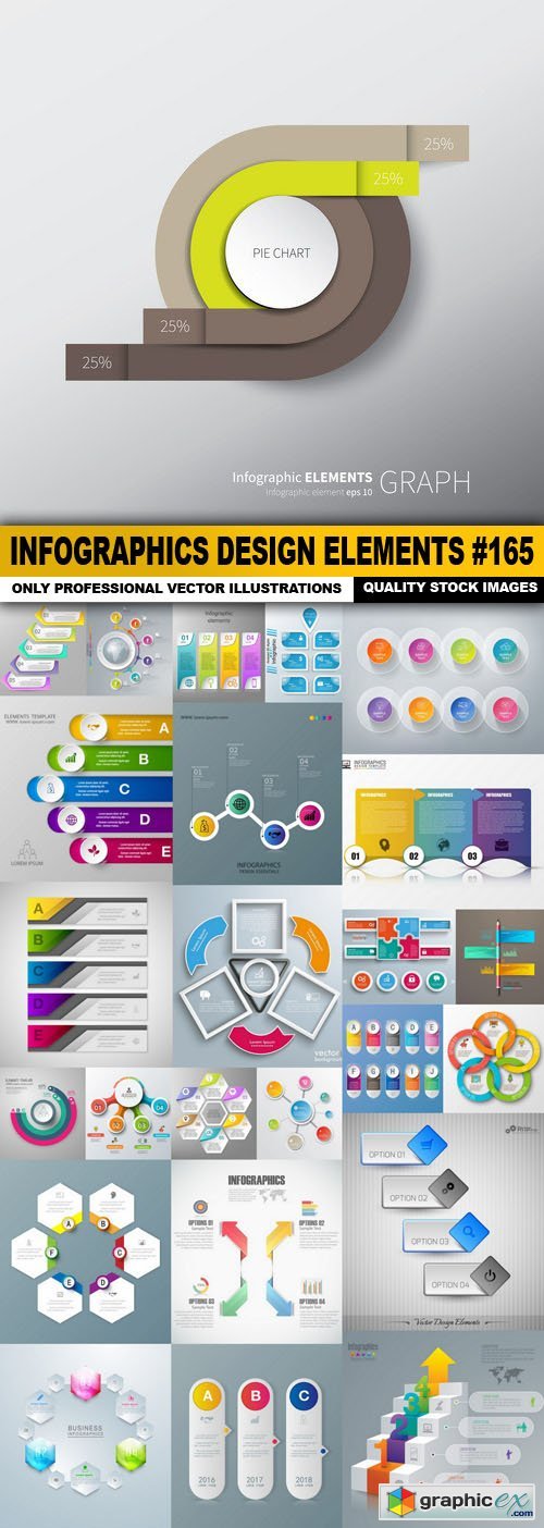 Infographics Design Elements #165 - 25 Vector
