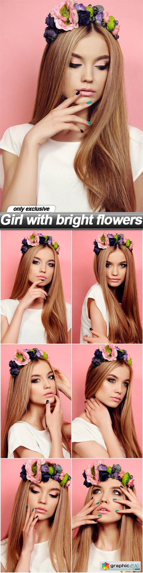 Girl with bright flowers - 7 UHQ JPEG