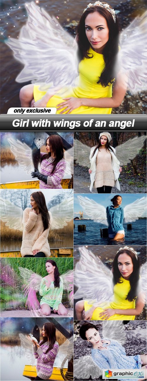 Girl with wings of an angel - 8 UHQ JPEG