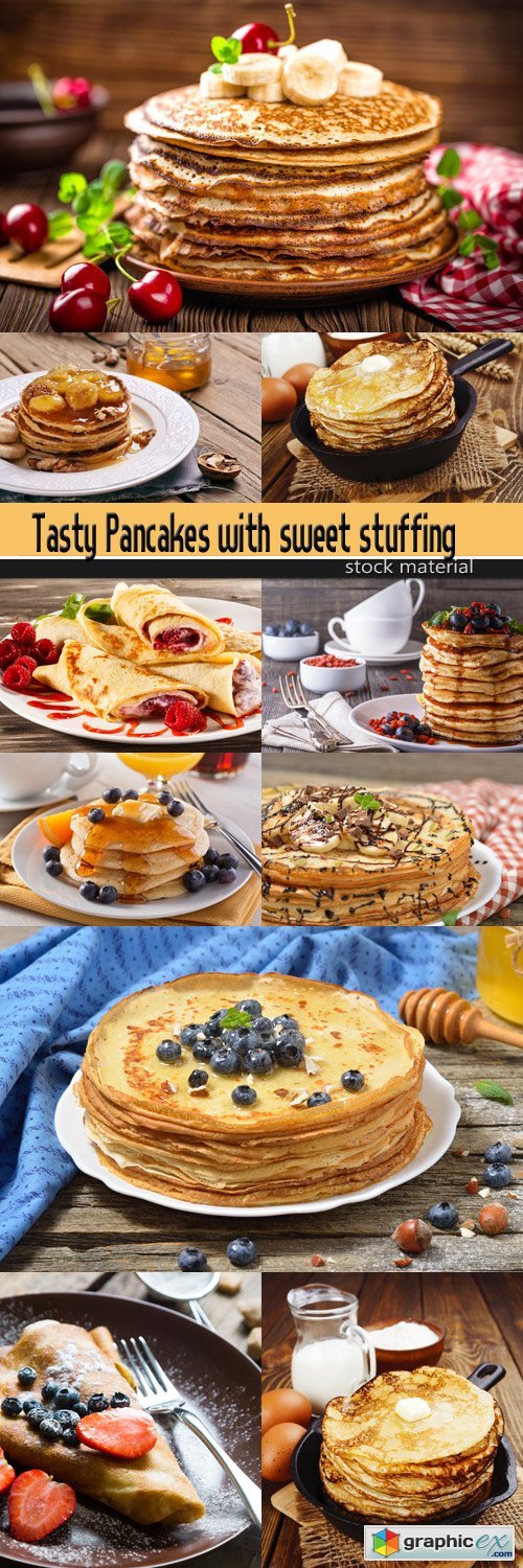 Tasty Pancakes with sweet stuffing