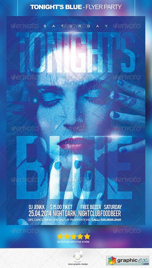 Tonight is Blue - Flyer Party
