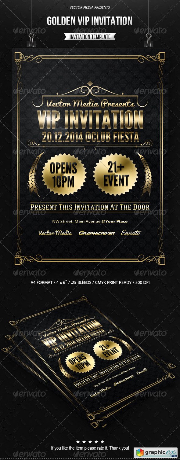 Golden VIP Invitation