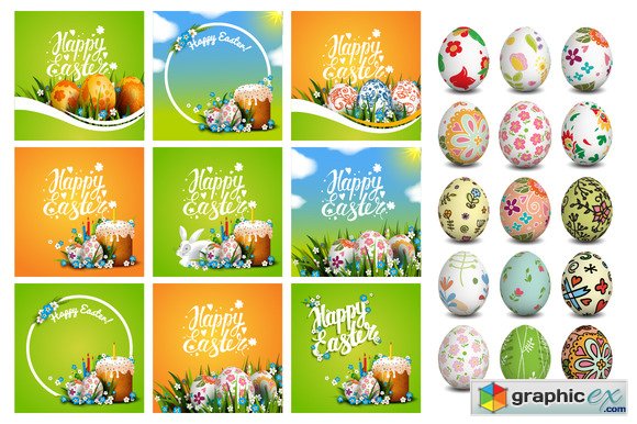 Easter greeting card templates