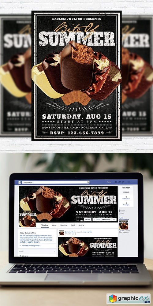 Bite of Summer - Flyer Template + Facebook Cover