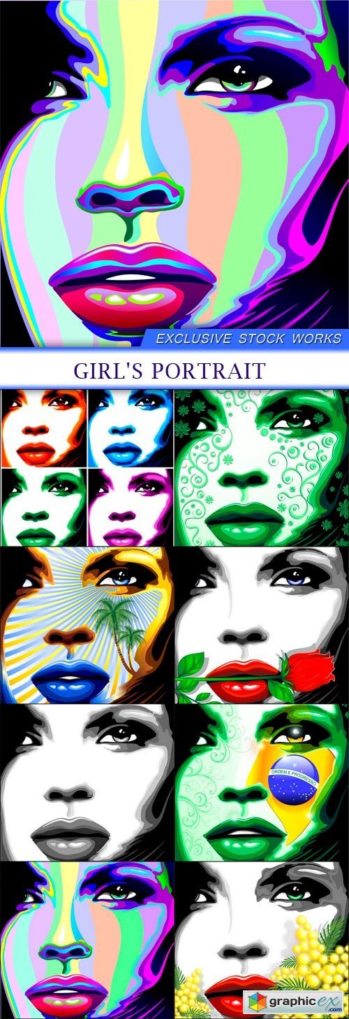 Girl&#039;s Portrait 8X EPS