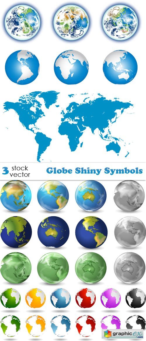 Vectors - Globe Shiny Symbols