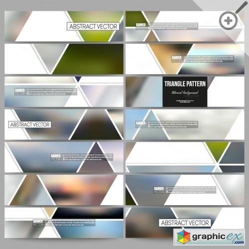 Set of blurred vector banners