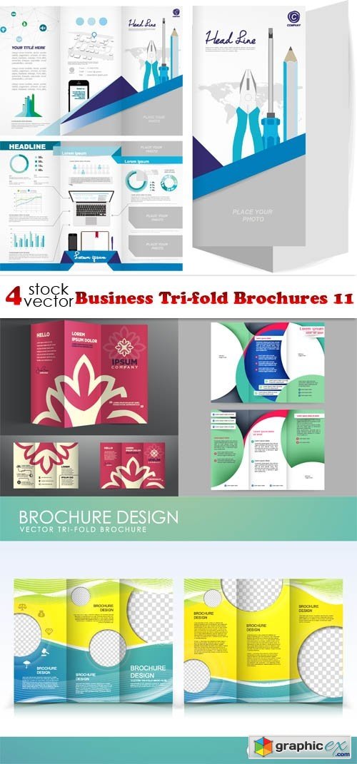 Vectors - Business Tri-fold Brochures 11