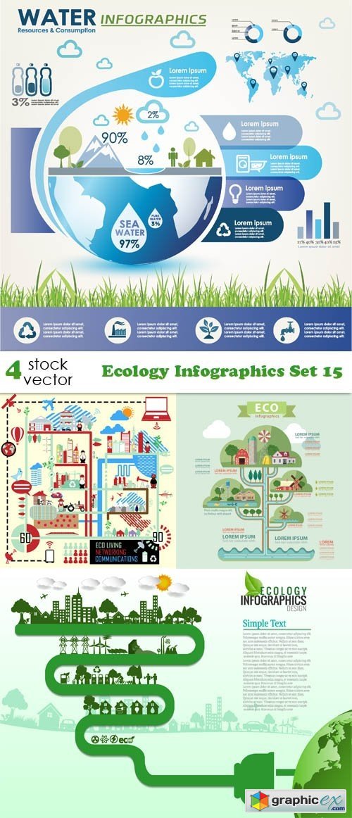 Vectors - Ecology Infographics Set 15