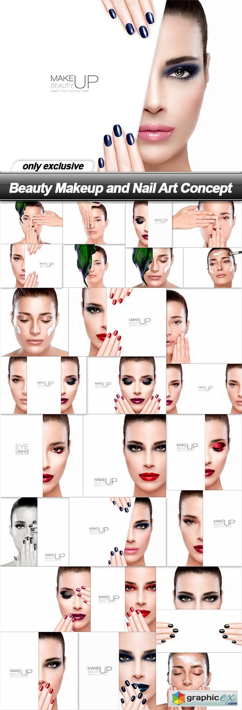 Beauty Makeup and Nail Art Concept - 26 UHQ JPEG