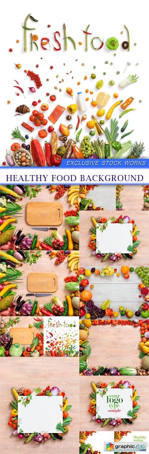 Healthy food background 13X JPEG