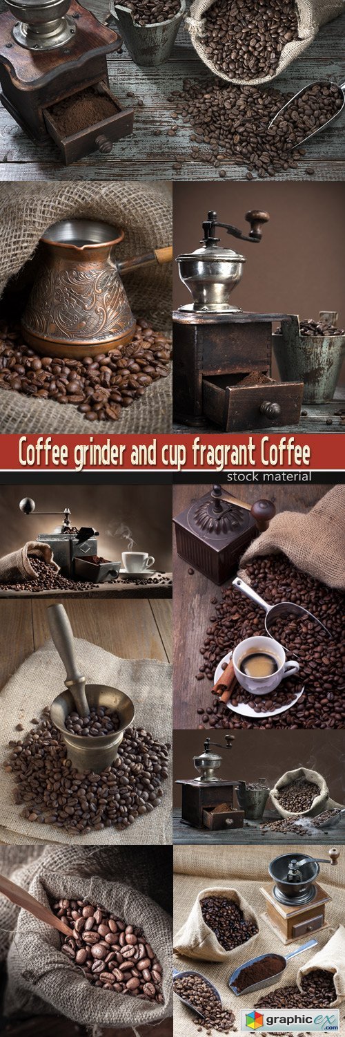 Coffee grinder and cup fragrant Coffee