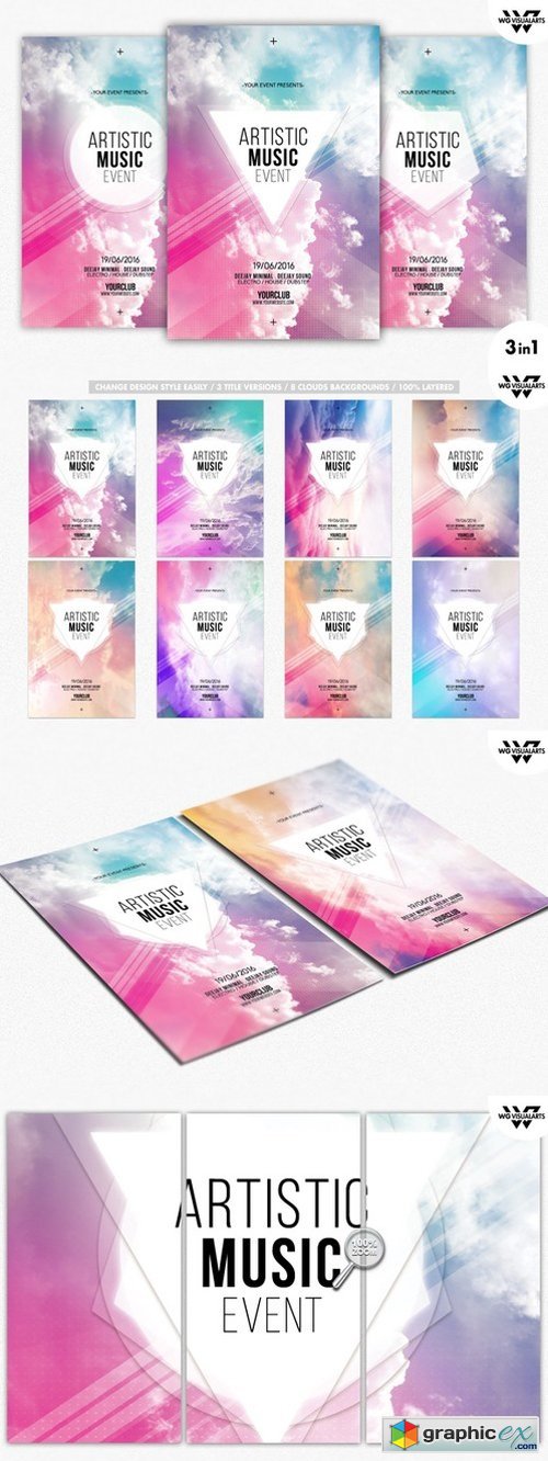 ABSTRACT MUSIC Flyer Template