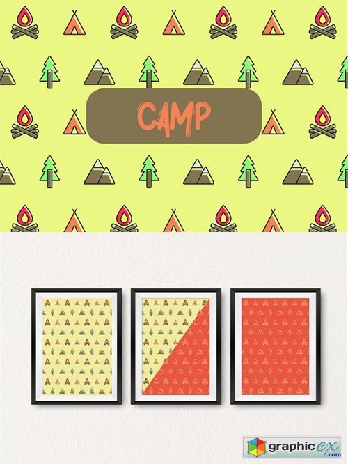 Camp icon pattern