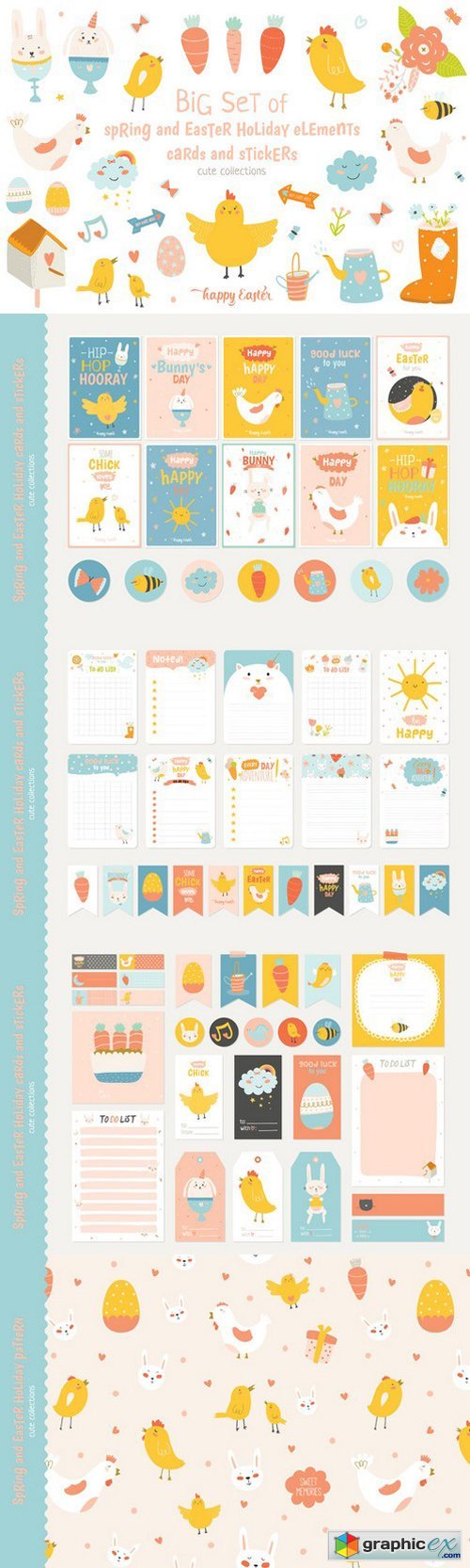 Cute Spring and Easter holiday set