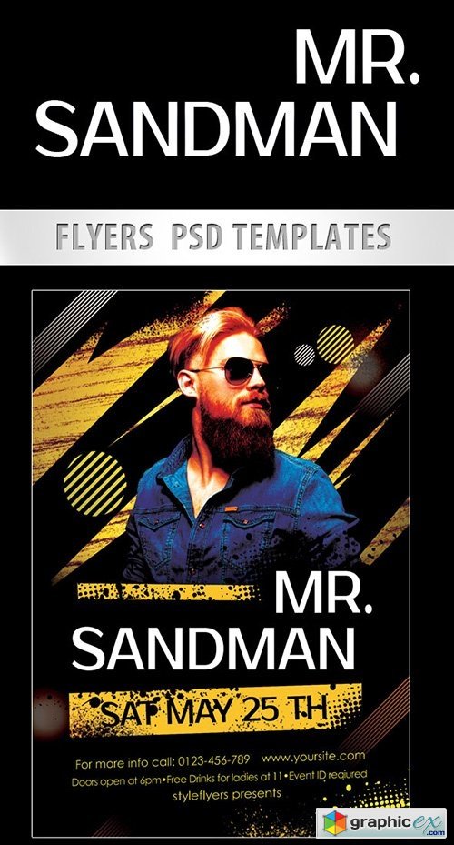 Mr. Sandman Flyer PSD Template + Facebook Cover