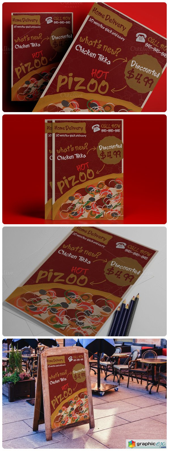 Retro Pizza Flyer for Restaurant