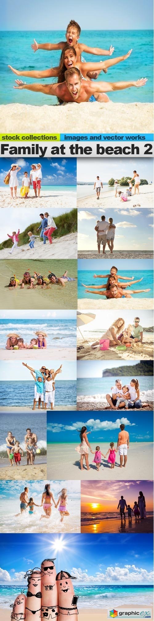 Family at the beach 2, 15 x UHQ JPEG