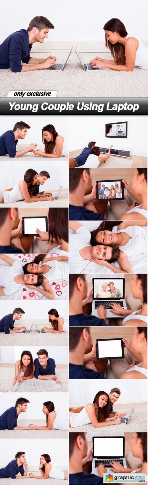 Young Couple Using Laptop - 15 UHQ JPEG