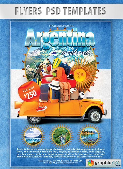 Argentina Weekend Flyer PSD Template + Facebook Cover