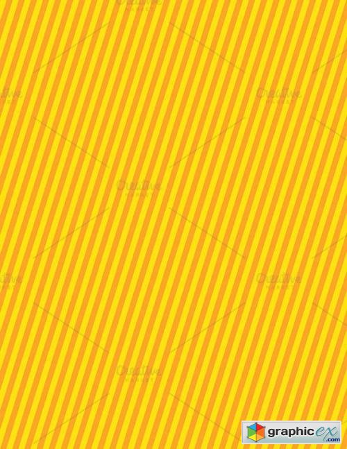 Yellow Blue Illustration Pattern Set