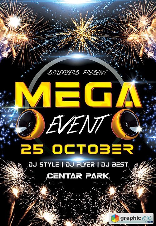 Mega Event PSD Flyer Template + Facebook Cover