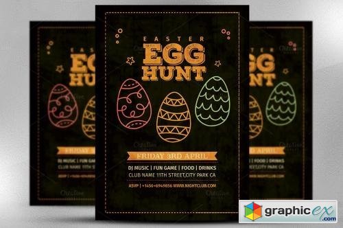 Vintage Easter Egg Hunt Flyer