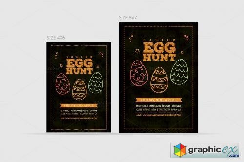 Vintage Easter Egg Hunt Flyer