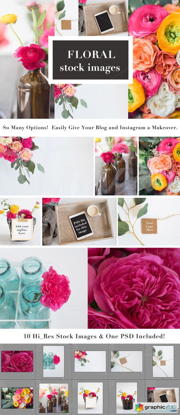 Floral Stock Images for Bloggers