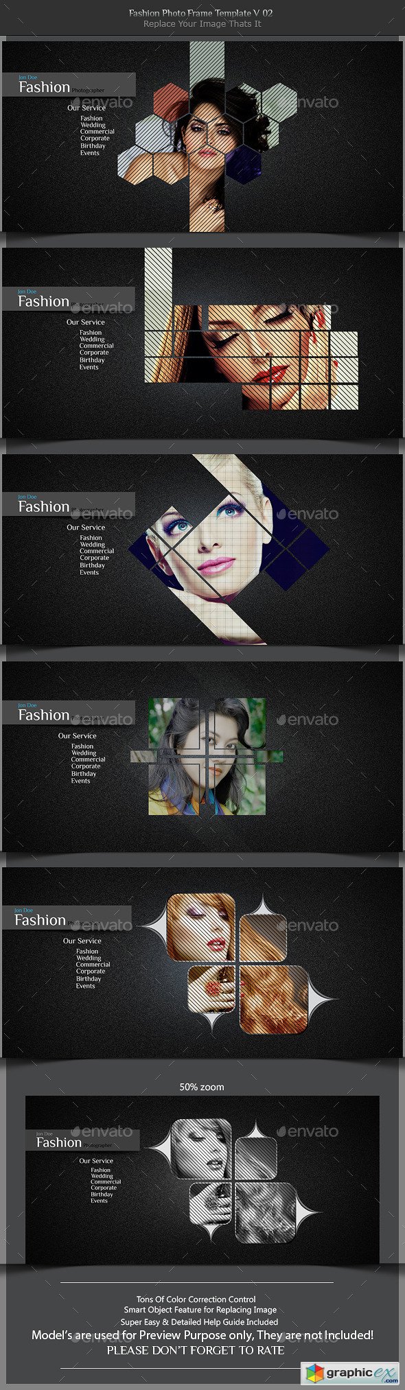 Fashion Photo Frame Template v02