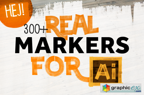 300+ REAL MARKERS FOR ILLUSTRATOR