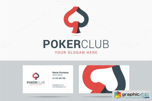Poker club logo and business card