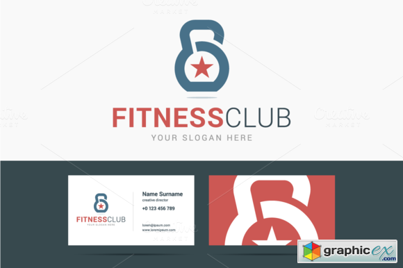Fitness club logo and business card