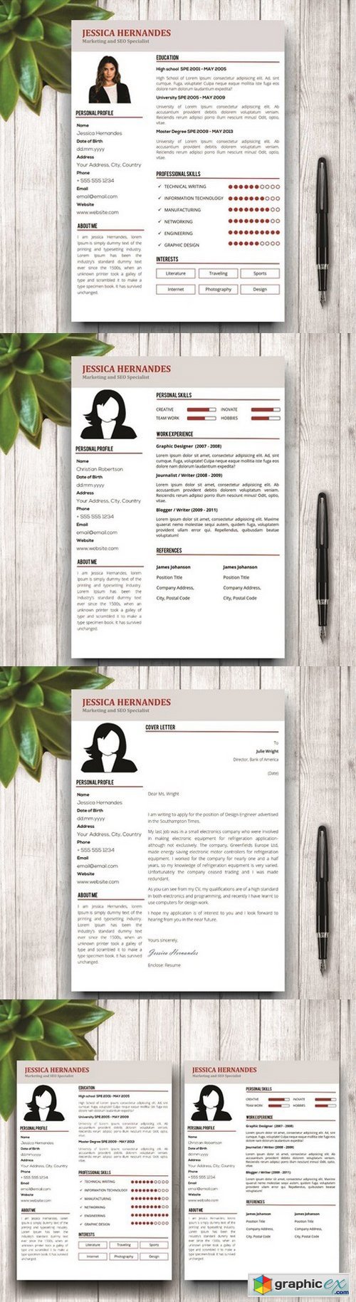 Clean Resume Template + Cover Letter