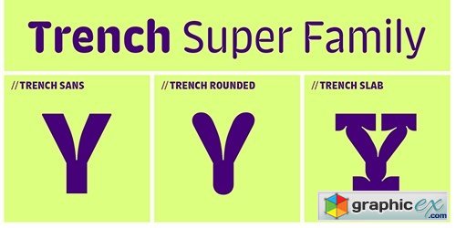 Trench Rounded Font Family