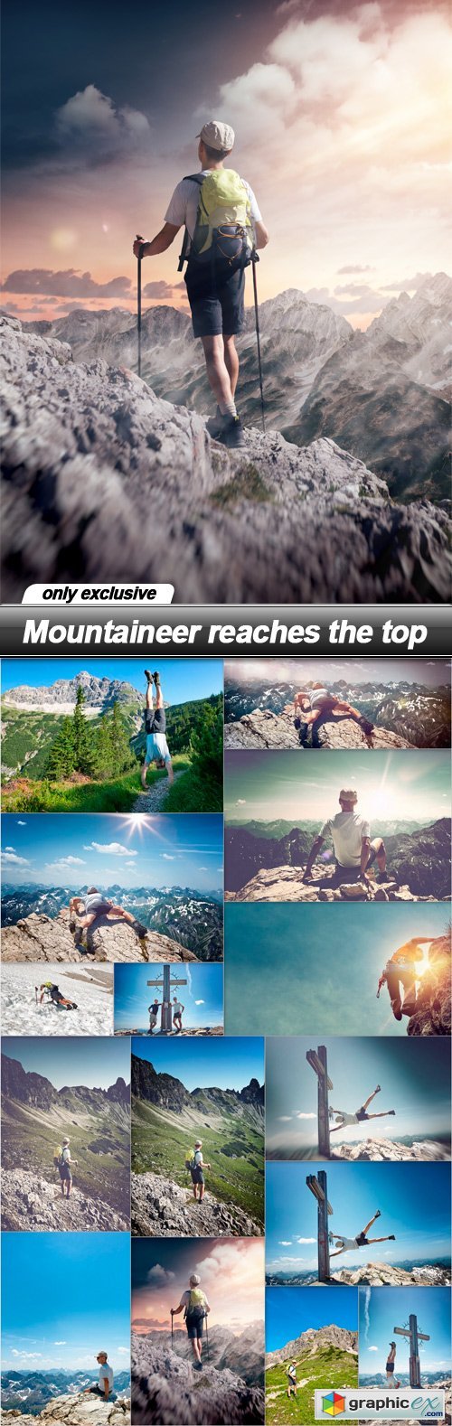 Mountaineer reaches the top - 15 UHQ JPEG