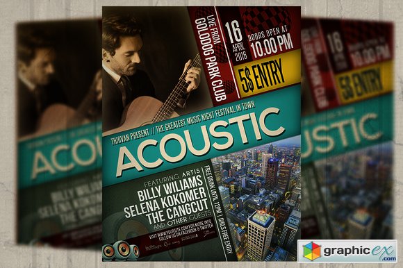 Acoustic Music Flyer Poster
