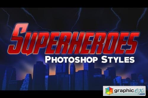 10 Photoshop Styles: Superheroes v1