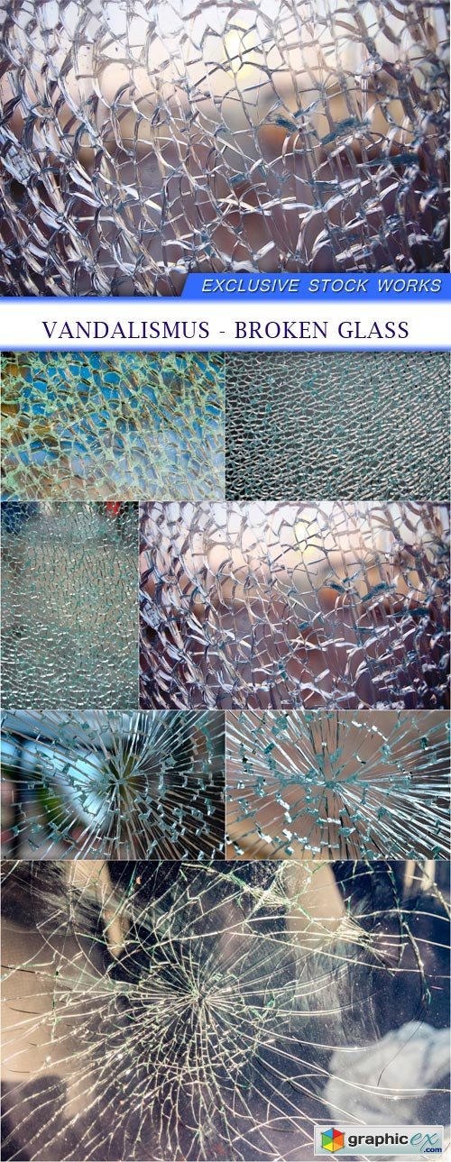 Vandalismus - broken glass 7X JPEG