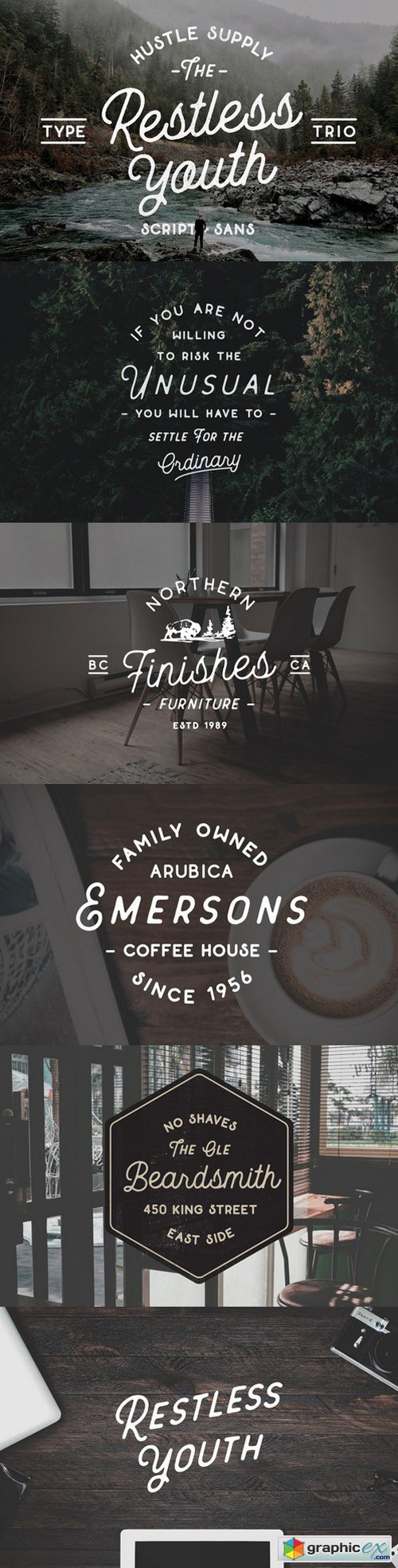 The Restless Youth - Font Bundle 