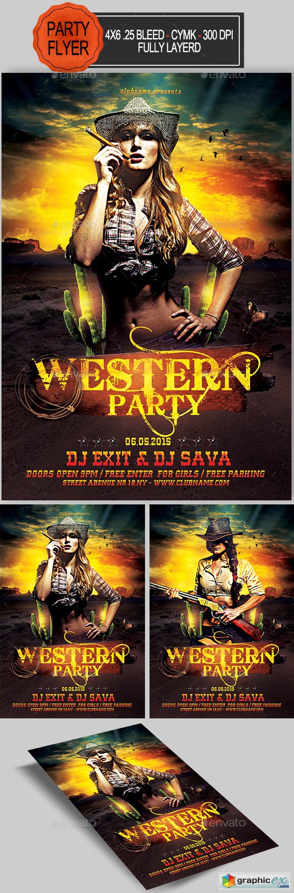 Western Party Flyer 11561353