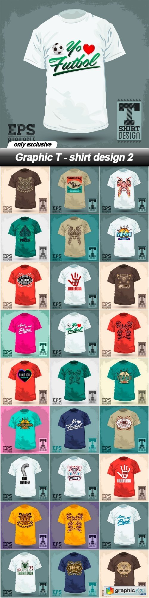 Graphic T - shirt design 2 - 27 EPS